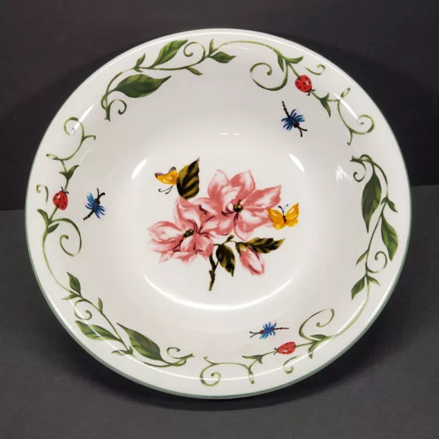 Tabletops Botanical Garden Unlimited Coupe 8.25" Cereal Bowl Butterfly Flower