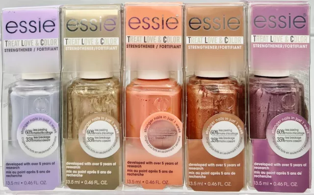 Lot of 5 Essie Treat Love & Color Nail Polish Nail Strengthener Treatment