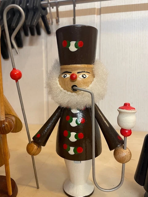 Set: 4x Räuchermännchen (Fischer/Angler, Schaffner, Nachtwächter, Hirte) Rauch 4