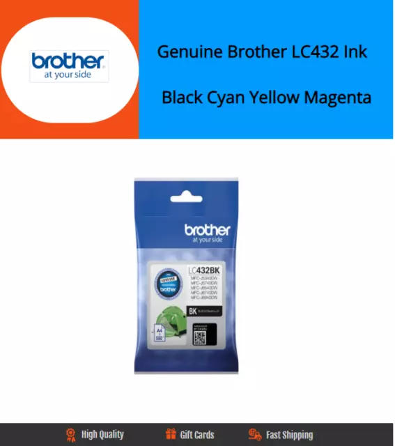 Genuine Brother LC432 Ink- MFC-J5740DW/MFC-J6540DW/MFC-J6740DW/J6940DW