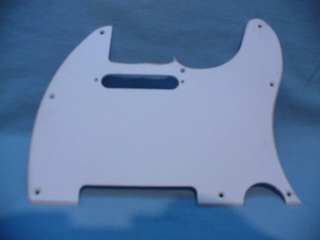 White 1 Ply  Tl Style  Pick Guard 8 Hole Usa Shipping !