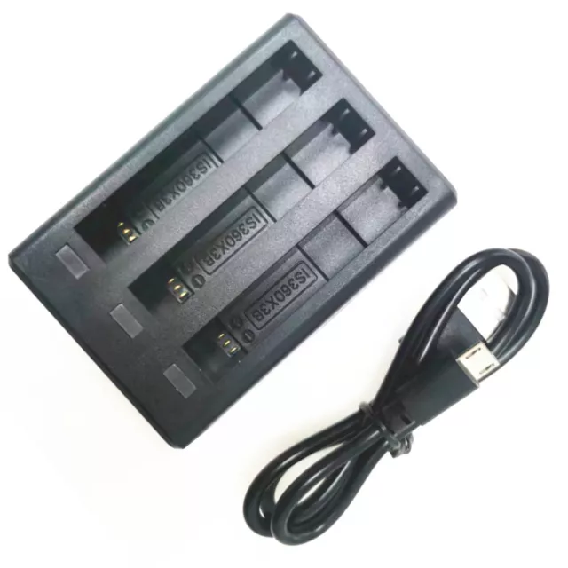 Micro Type-C 3-Slot Battery Charger Charging Station  For Insta360 One X3 Camera