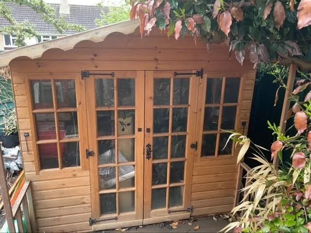 SUMMER HOUSE GARDEN ROOM OUTDOOR OFFICE SUN STUDIO DOUBLE DOORS SUMMERHOUSE 12x8