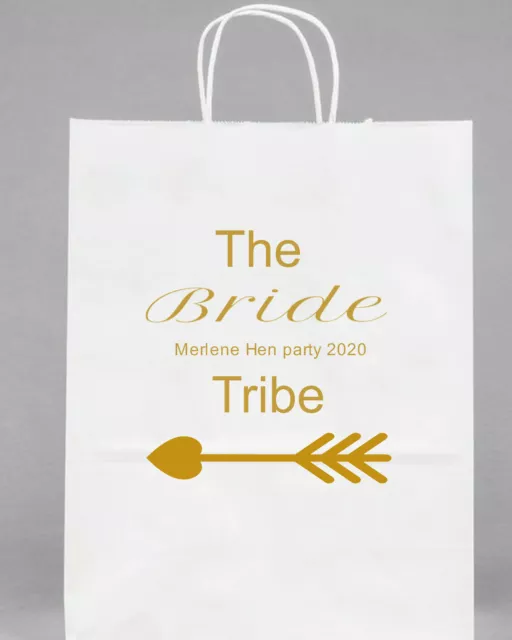 Rose Gold Hen Party Paper Bag Bride Tribe Qty: 70