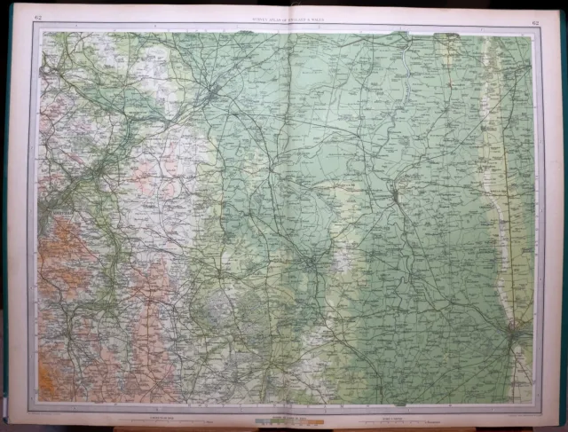 1939 Survey Map England & Wales Doncaster Retford Sheffield Worksop Gainsborough