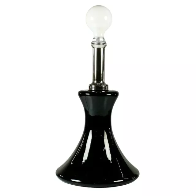 Ingo Maurer Design M Tisch Leuchte Glasfuß Lampe schwarz chrom Vintage 70er