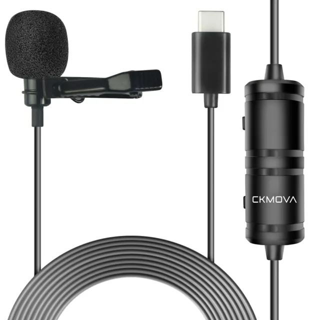 CKMOVA LCM1C Lavalier-Mikrofon für Smartphones - USB Type-C Batterielos 6m-Kabel