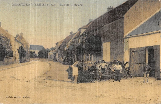 CPA 91 GOMETZ LA VILLE / RUE DE LIMOURS / canvas cpa