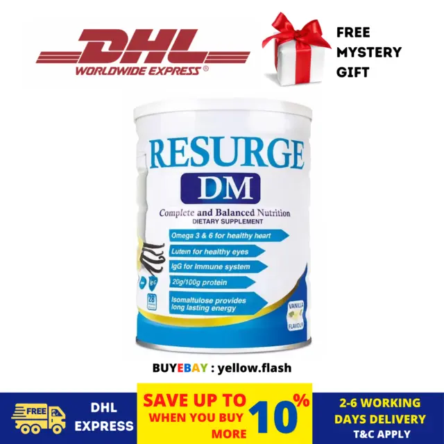 4 X Resurge DM-Nutrición completa y equilibrada para adultos y diabéticos...