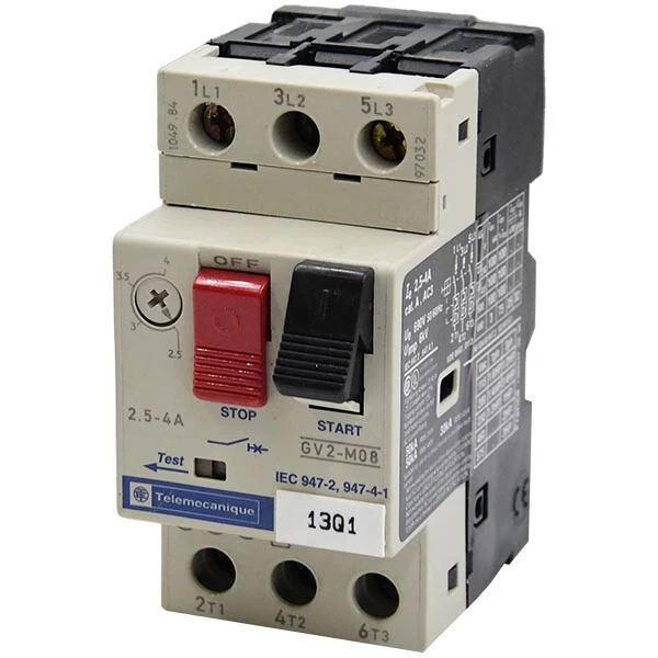 GV2-M08 Telemecanique 2.5-4A 600V 3P Manual Starter   -SA