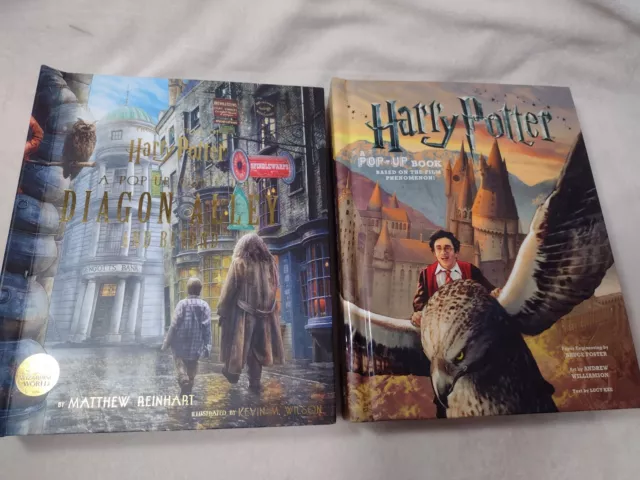 Libros emergentes de Harry Potter 2 Dragon Alley and Beyond y Harry Potter una ventana emergente