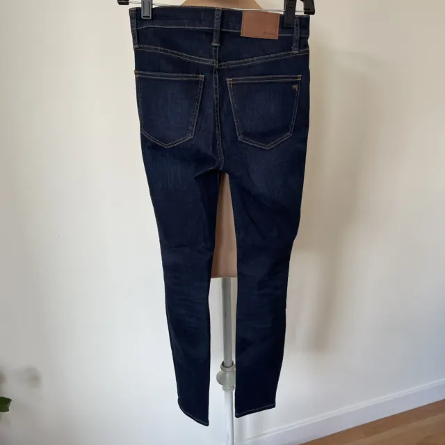 Madewell 9" High-Rise Larkspur Wash TENCEL Denim Edition Skinny Jeans EUC Sz 24 2