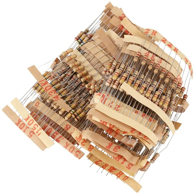 500pcs 50 Values 1/2W 0.5W 5% Carbon Film Resistors Assorted Kit Set E2U9