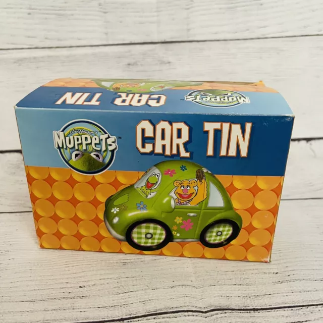 Vintage Muppets Jim Henson Metal Tin Car VW Beetle Kermit Miss Piggy Fozzi Gonzo
