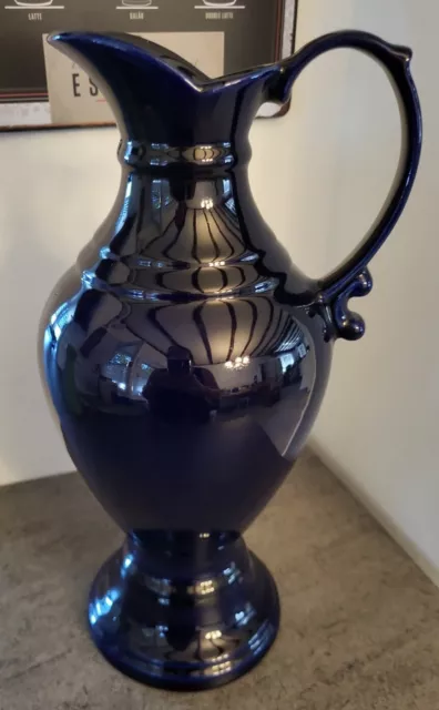 Keramik Vase 70er Jahre Retro Rarität Blau  W-Germany Kobaltblau Dunkelblau