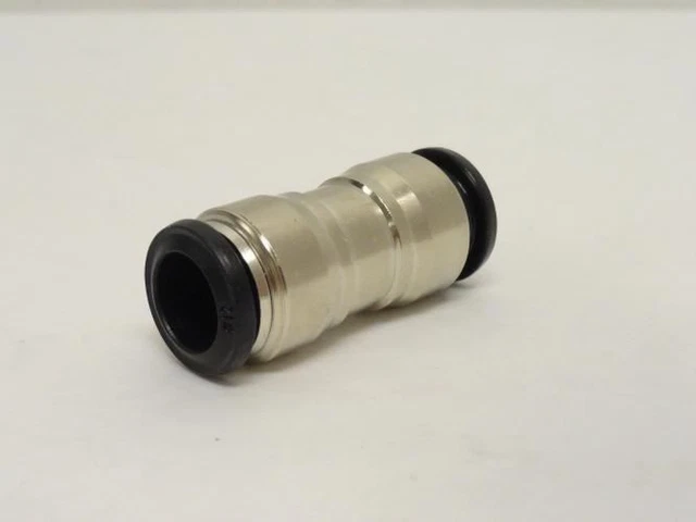 210875 New-No Box; MFG- 3806 12 00 Nickel Plate Brass Connector; 12mm Tube