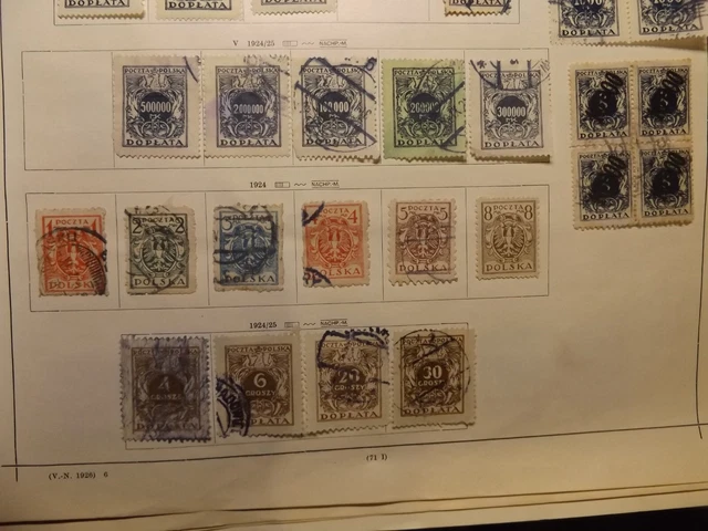 Polen  Sammlung auf Vordruckseiten ab ca 1918 12
