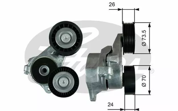 GATES Galet tendeur pour FORD C-MAX FOCUS T39024 - Pièces Auto Mister Auto