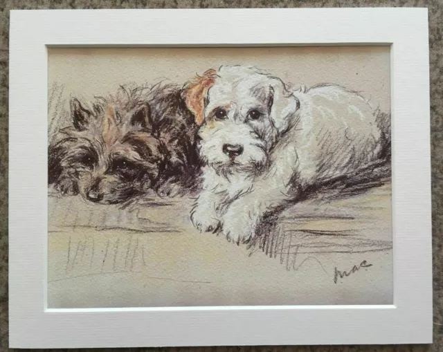 Lucy Dawson (Mac) Just Good Friends - 8"x10" Mounted Art Print - Dog Picture