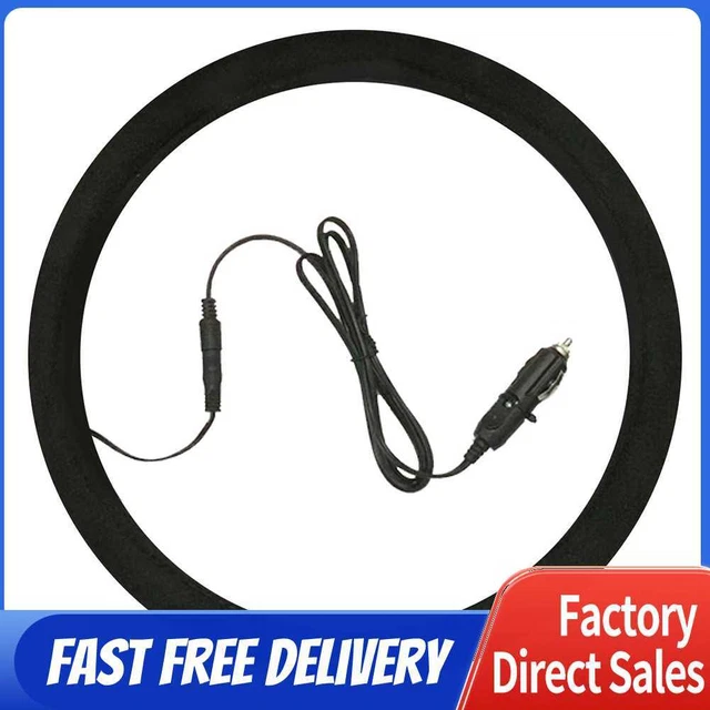 Car Heated Steer Wheel Cover Electric Heating 10W Hand Warmer Cover (Black)