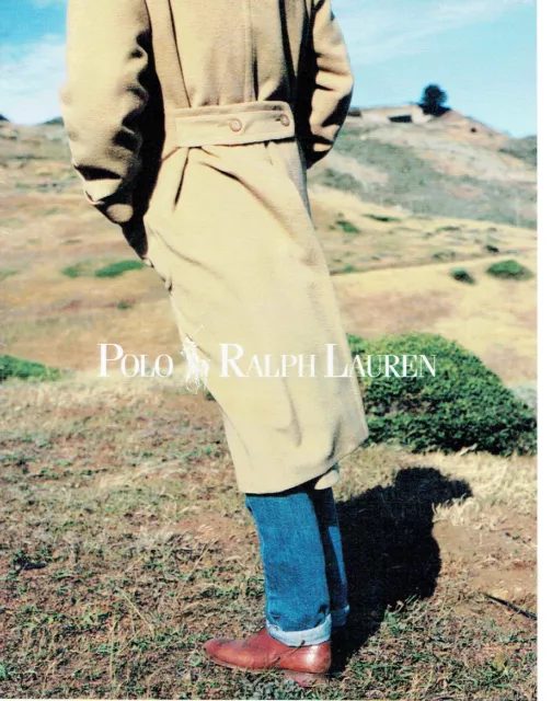 PUBLICITE ADVERTISING 074 1988 POLO RALPH LAUREN collection manteaux homme  EUR 3,00 - PicClick FR