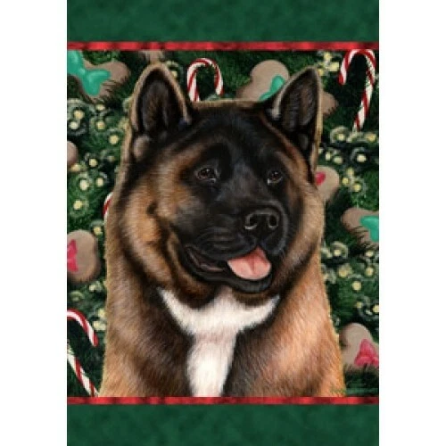 Christmas Holiday Garden Flag - Akita 140981