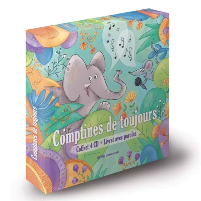 Coffret Comptines de toujours Livret des paroles Format CD Francine Chantereau