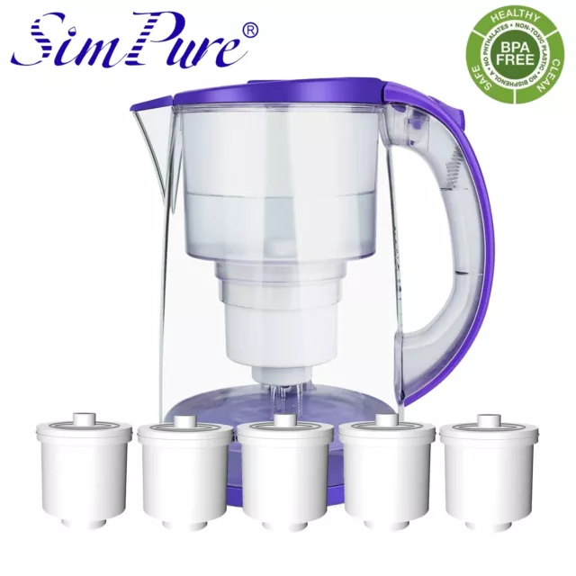 Water Filter Pitcher Pot -3.5L Liters BPA Free 4 Stage Filteration System Purify