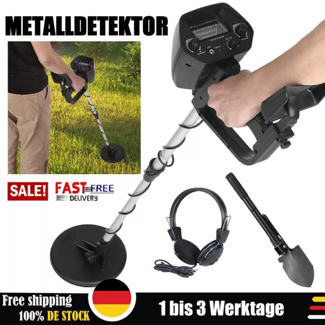 Metalldetektor Set Gold Metal Detector Wasserdicht Tiefensonde Schatzsuche NEU