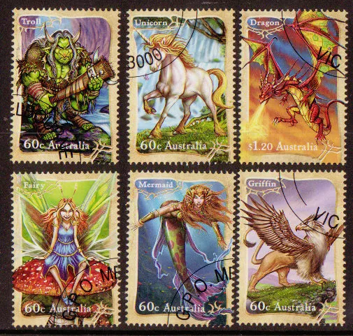 Australia 2011 Special Offer Mythical Creatures Set Of 6  Cto