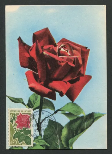 FRANCIA MK 1962 FLORA ROSE ROSE MASSIME CARTA MAXIME CARD MC d6063