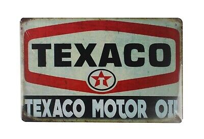 Texaco motor oil garage mancave tin metal sign garage shop wall art