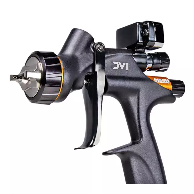 DEVILBISS DV1-B1+ Clear Coated Digital HVLP Heavy Duty Spray Gun 600ML 1.3MM Tip