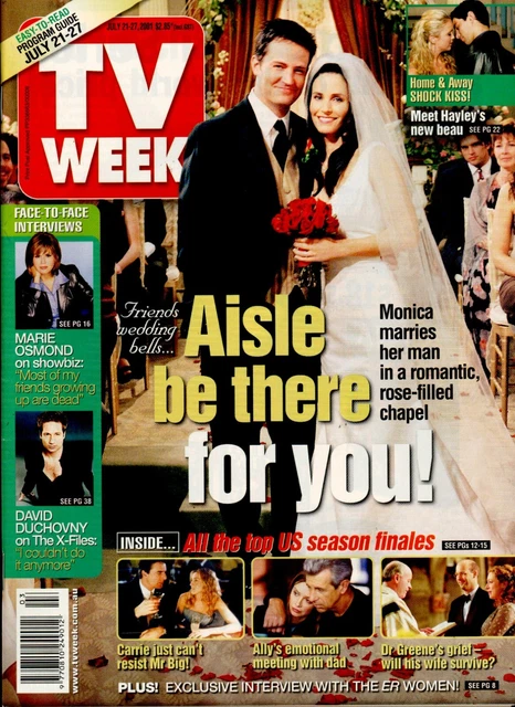 TV WEEK AUSTRALIA Magazine July 21-27, 2001 Matthew Perry