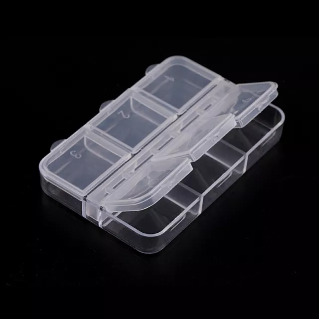 3x Storage Boxes Compartment Organizer Craft Jewelry Bead Plastic Travel Small