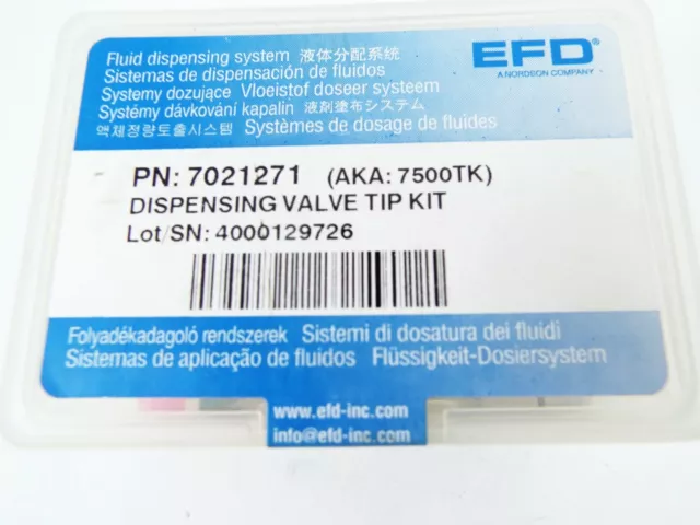 Nordson Efd 7021271 Dispensing Valve Tip Kit New Sealed