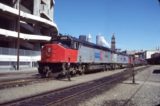 Amtk 635 Sdp-40F #11 Seattle Wa (Amtrak) Original Slide 06-02-79 T15-5