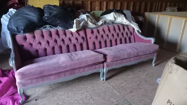 Vintage French Provincial Pink Furniture Set