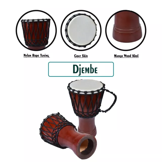 Professional 12" African Djembe Drum Bongo Wood Good Sound Musical Instrument