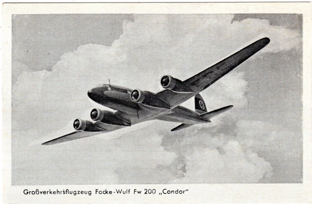FOTO AK FLUGZEUG Focke Wulf Fw 200 Condor 2.WK Feldpost 1940 Strausberg