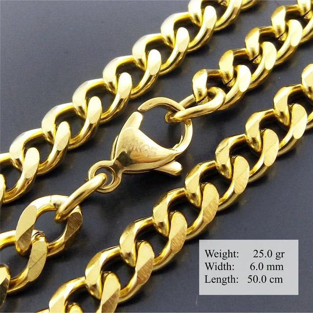 18 In Gold Chain 20" 12mm Solid Curb Cuban Chain Necklace - 18Kt Yellow Gold Filled - Real Thick Link Real Gold Cuban Chain - Foto 9