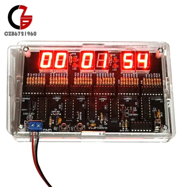 Digital Circuit Clock DIY Electronic Kit Electronic Clock Teaching Kit With Case