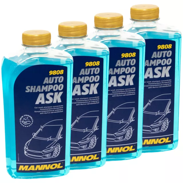 Auto Shampoo MANNOL 9808 Wäsche 4 X 1 Liter KFZ ASK Autowäsche Autoshampoo Glanz