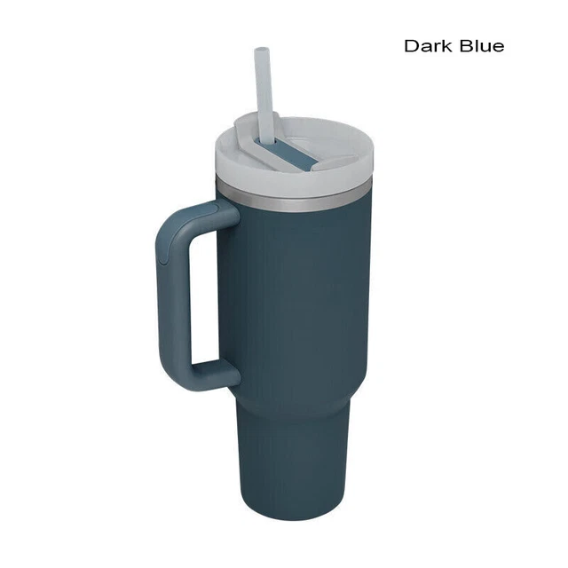 40 oz Cup Dupe Straw Lid Insulated Stainless Steel Water Bottle Travel Tumbler