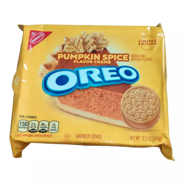 Nabisco Pumpkin Spice Oreo Creme Sandwich Cookies Limited Edition 12.2 OZ Pack