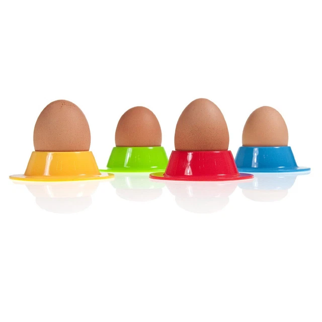 4 piezas Taza de huevos portátil de silicona redonda adorable creativo contenedor de huevos tienda