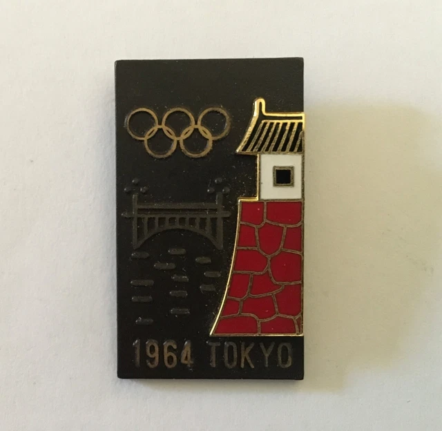 Insigne De Participation Officielle Jeux Olympiques Tokyo 1964 - Boîte D'Origine Seule - Occasion
