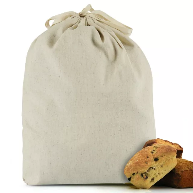 Bread Vegetable Bag Cotton Keeps Fresh Longer Loaf Kitchen Reusable Eco Friendly 3