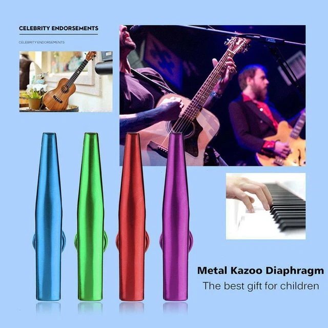 Metal Harmonica Kazoo Mouth Flute Musical Instrument Gift Kid Party F9W3