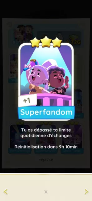 Monopoly Go - Superfandom - Set 7 - 🌟🌟🌟 - NEW ALBUM